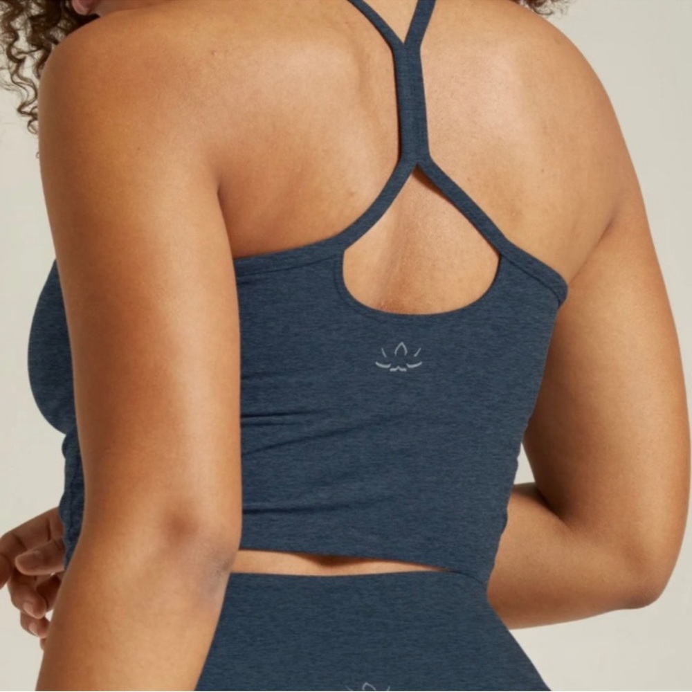 Beyond Yoga Spacedye Slim Racerback Cropped Tank in Nocturnal Navy NWT Sz 1X